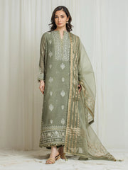 edenrobe Premium Festive Unstitched Munar 3Pc Suit EWU6V21-32063