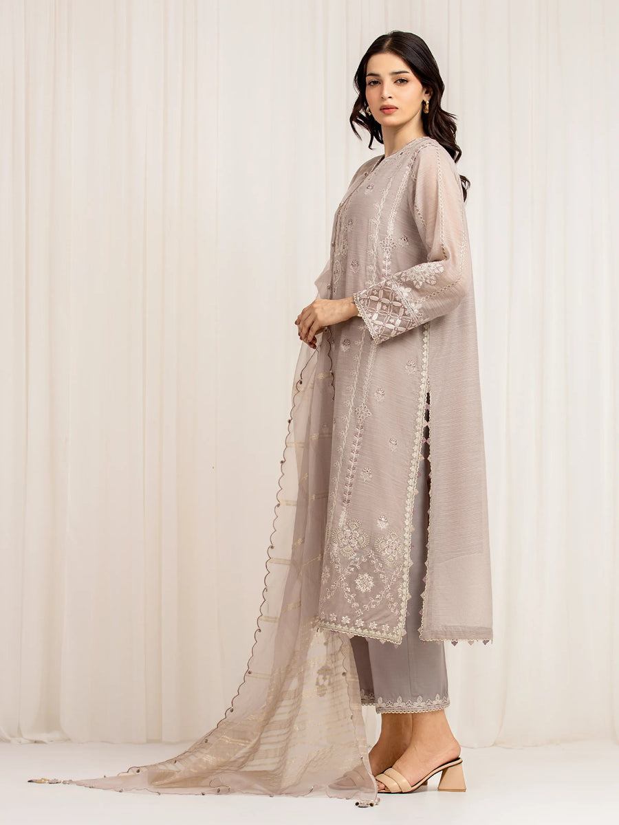 edenrobe Premium Festive Unstitched Munar 3Pc Suit EWU6V21-32064