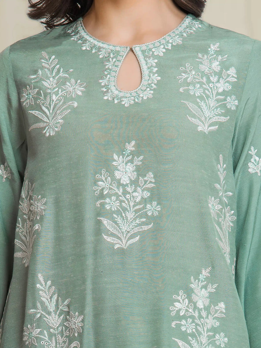 edenrobe Premium Festive Unstitched Karandi 3Pc Suit EWU6V22-32090