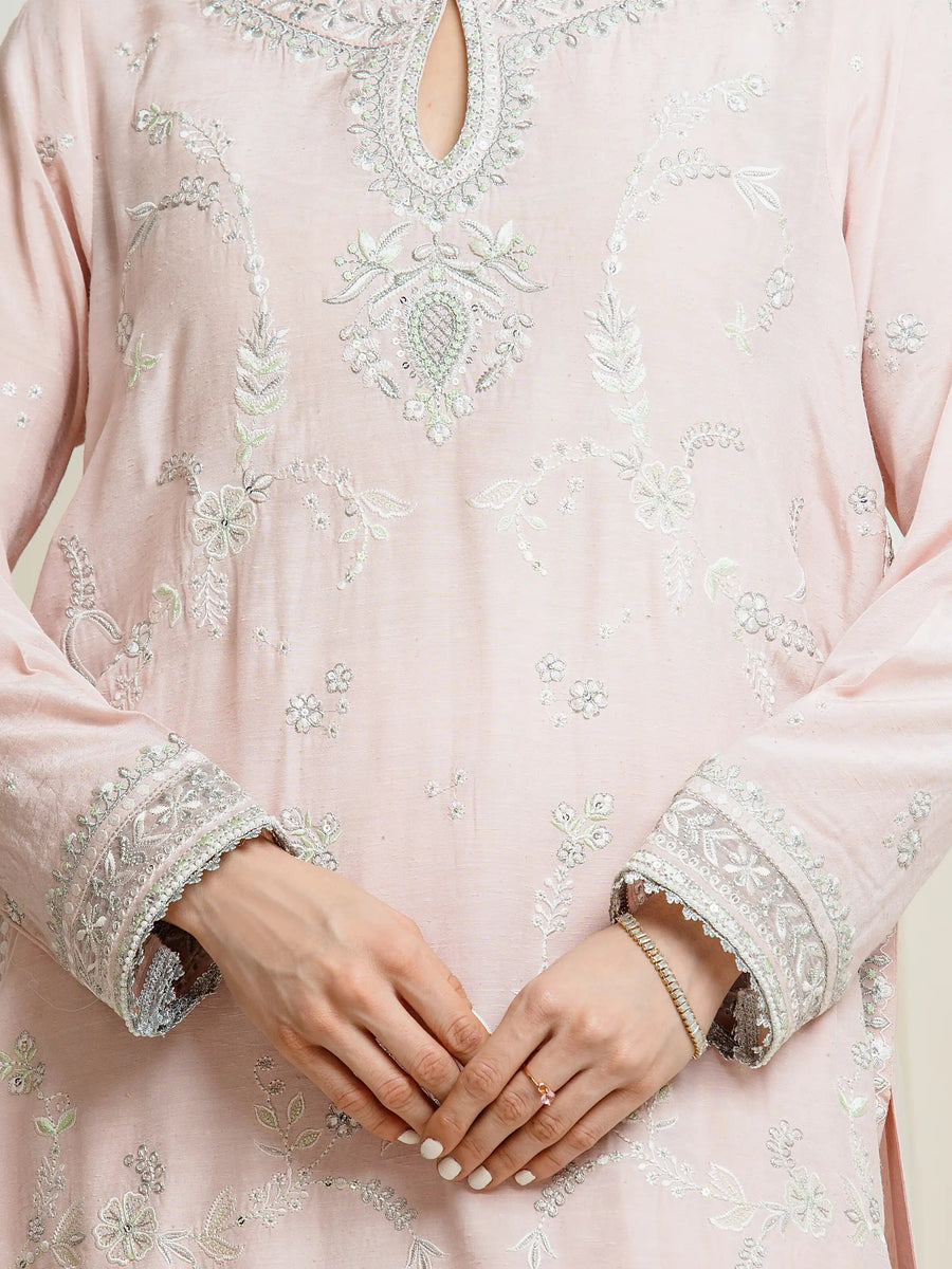 edenrobe Festive Unstitched Embroidered Karandi 3Pc Suit EWU6V22-32092