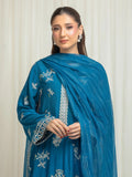 edenrobe Festive Unstitched Embroidered Karandi 3Pc Suit EWU6V22-32093