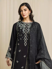 edenrobe Festive Unstitched Embroidered Karandi 3Pc Suit EWU6V22-32094