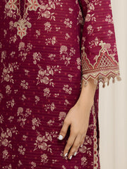 edenrobe Premium Festive Unstitched Zari Lawn 3Pc Suit EWU6V23-33400