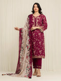 edenrobe Premium Festive Unstitched Zari Lawn 3Pc Suit EWU6V23-33400