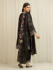 edenrobe Premium Embroidered Zari Lawn Unstitched 3Pc Suit EWU6V23-33401