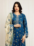 edenrobe Premium Embroidered Zari Lawn Unstitched 3Pc Suit EWU6V23-33404
