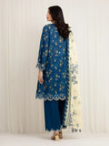 edenrobe Premium Embroidered Zari Lawn Unstitched 3Pc Suit EWU6V23-33404