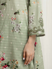 edenrobe Premium Embroidered Zari Lawn Unstitched 3Pc Suit EWU6V23-33405