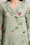 edenrobe Premium Embroidered Zari Lawn Unstitched 3Pc Suit EWU6V23-33405