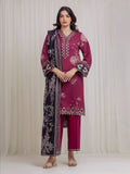 edenrobe Premium Embroidered Zari Lawn Unstitched 3Pc Suit EWU6V23-33407