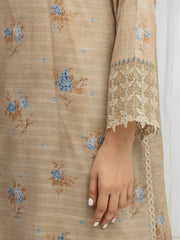 edenrobe Premium Embroidered Zari Lawn Unstitched 3Pc Suit EWU6V23-33409