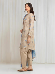 edenrobe Premium Embroidered Zari Lawn Unstitched 3Pc Suit EWU6V23-33409