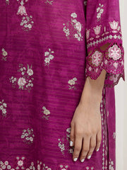 edenrobe Premium Embroidered Zari Lawn Unstitched 3Pc Suit EWU6V23-33410