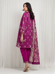 edenrobe Premium Embroidered Zari Lawn Unstitched 3Pc Suit EWU6V23-33410