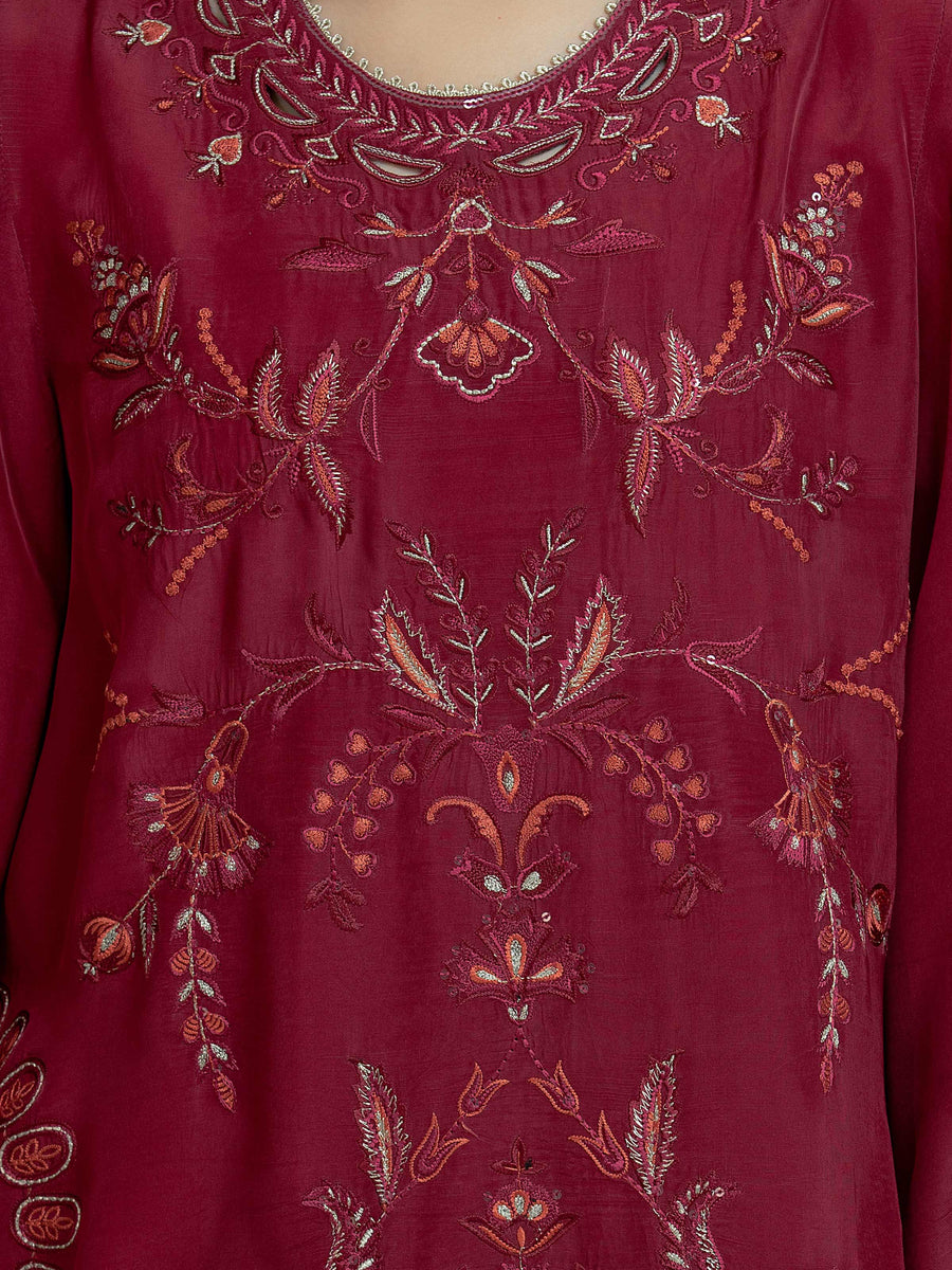 edenrobe Premium Unstitched Embroidered Silk 3Pc Suit EWU6V24-32102