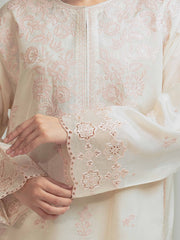 edenrobe Premium Unstitched Embroidered Silk 3Pc Suit EWU6V24-32103