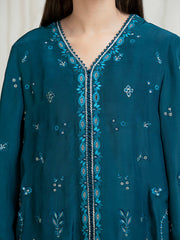 edenrobe Premium Unstitched Embroidered Silk 3Pc Suit EWU6V24-32104