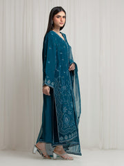 edenrobe Premium Unstitched Embroidered Silk 3Pc Suit EWU6V24-32104