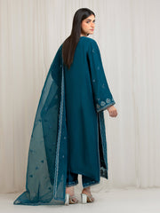 edenrobe Premium Unstitched Embroidered Silk 3Pc Suit EWU6V24-32104