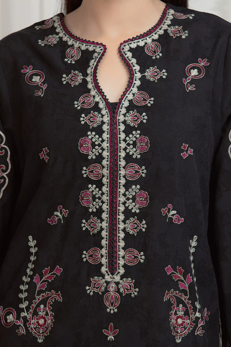 edenrobe Premium Festive Unstitched Jacquard 3Pc Suit EWU6V3-33466
