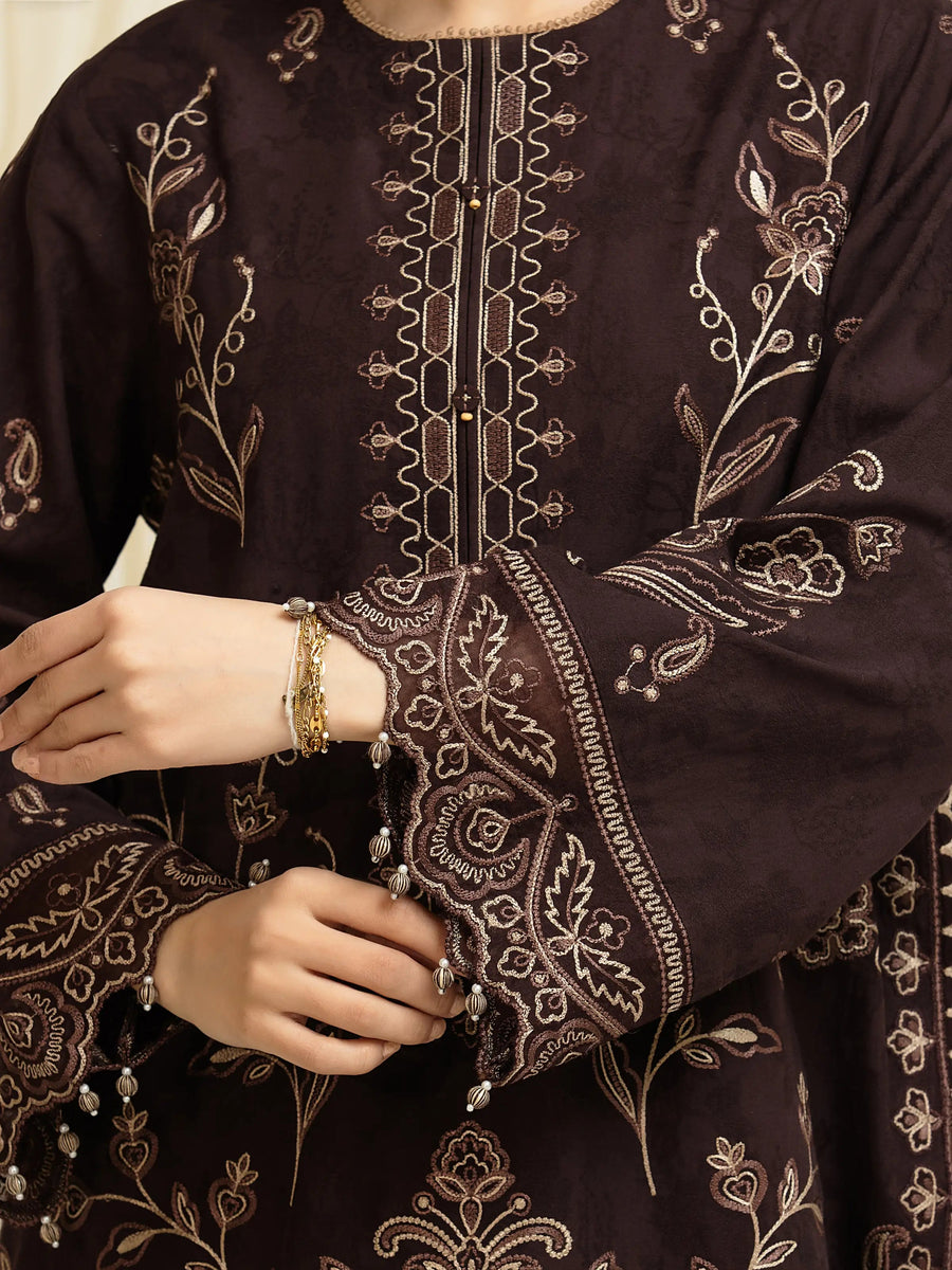 edenrobe Premium Festive Unstitched Jacquard 3Pc Suit EWU6V3-33467