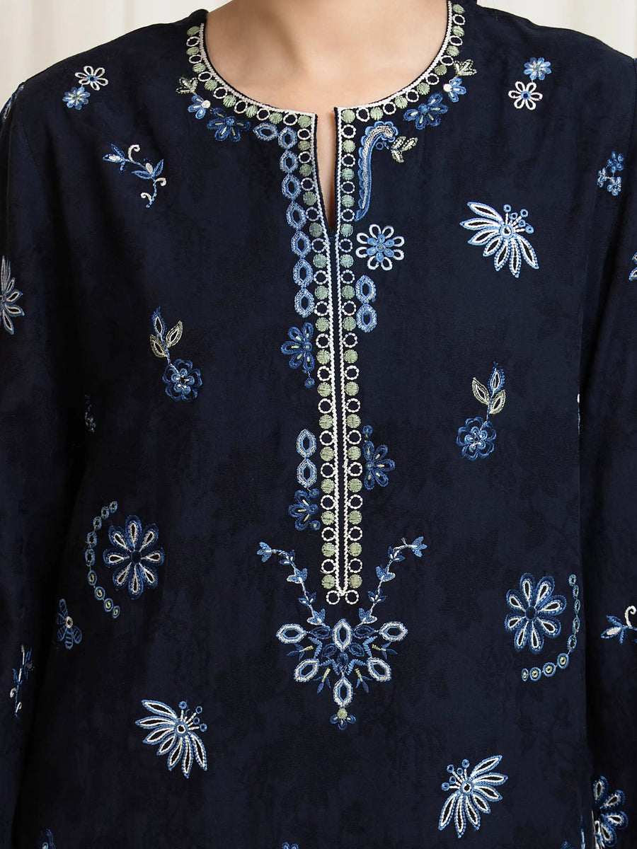 edenrobe Premium Festive Unstitched Jacquard 3Pc Suit EWU6V3-33468