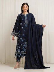 edenrobe Premium Festive Unstitched Jacquard 3Pc Suit EWU6V3-33468