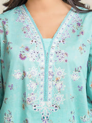 edenrobe Premium Embroidered Lawn Unstitched 3Pc Suit EWU6V1-33023