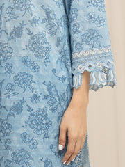 edenrobe Premium Embroidered Zari Lawn Unstitched 3Pc Suit EWU6V23-33416