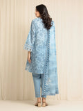 edenrobe Premium Embroidered Zari Lawn Unstitched 3Pc Suit EWU6V23-33416