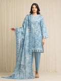 edenrobe Premium Embroidered Zari Lawn Unstitched 3Pc Suit EWU6V23-33416