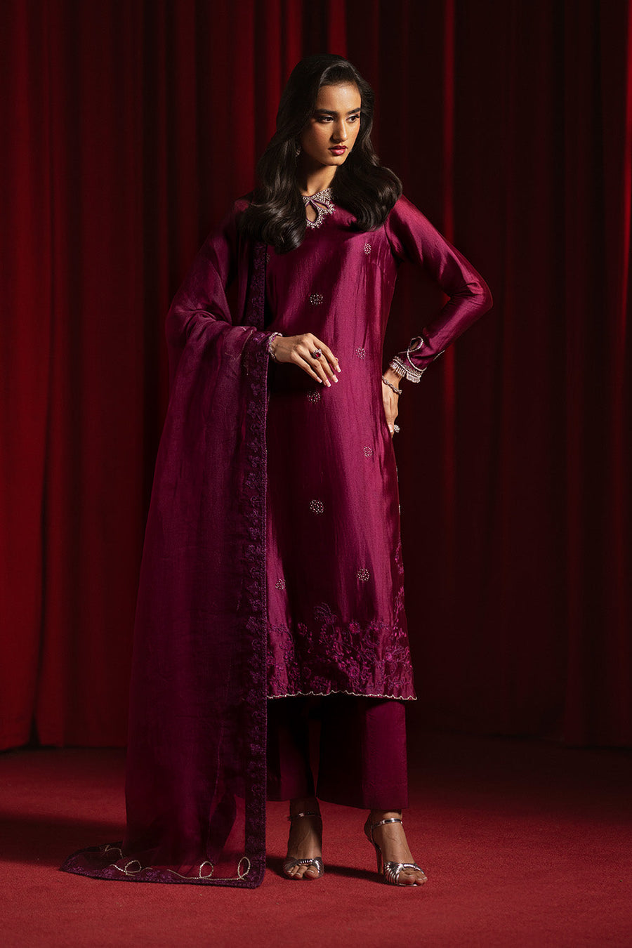 Zariya Siara Ready to Wear Silk Organza 3Pc Suit ZB60170 EZRA