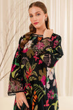 Farasha Summer Essentials Embroidered Lawn Unstitched 3Pc Suit - Ebony Passion
