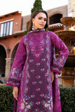 Afrozeh Damask The Holiday Unstitched Lawn 3Pc Suit AL-25-V2-04B EDEN