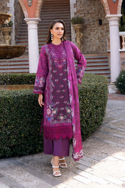 Afrozeh Damask The Holiday Unstitched Lawn 3Pc Suit AL-25-V2-04B EDEN