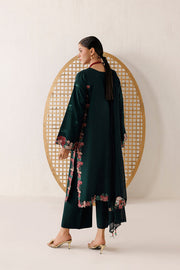 Farasha Veira Embroidered Raw Silk Unstitched 3Pc Suit D-07 Eden Ivy