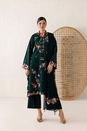 Farasha Veira Embroidered Raw Silk Unstitched 3Pc Suit D-07 Eden Ivy