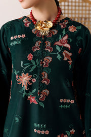 Farasha Veira Embroidered Raw Silk Unstitched 3Pc Suit D-07 Eden Ivy