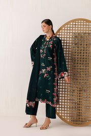 Farasha Veira Embroidered Raw Silk Unstitched 3Pc Suit D-07 Eden Ivy