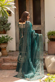 Noor by Azzal Embroidered Organza Unstitched 3Pc Suit D-07 Eira