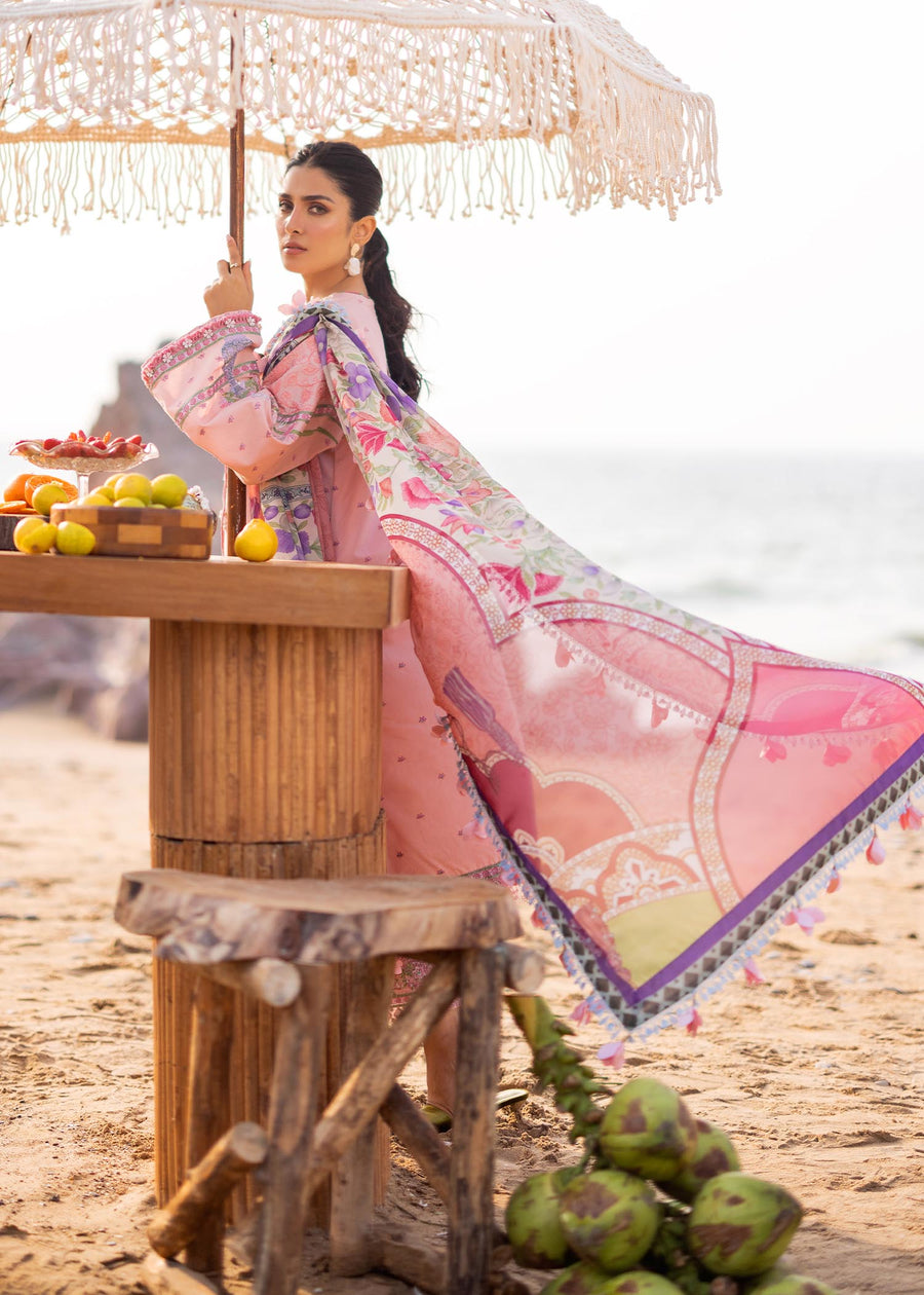 Siraa by Sadaf Fawad Khan Embroidered Lawn Unstitched 3Pc Suit - Eira (A)