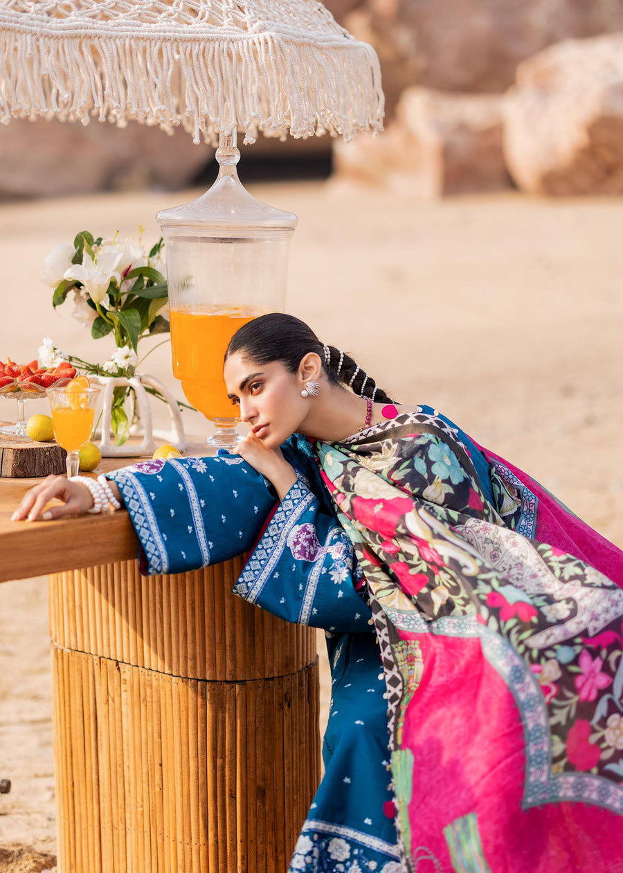 Siraa by Sadaf Fawad Khan Embroidered Lawn Unstitched 3Pc Suit - Eira (B)
