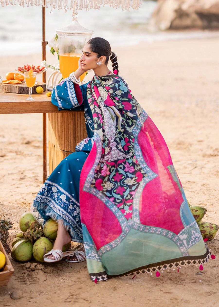 Siraa by Sadaf Fawad Khan Embroidered Lawn Unstitched 3Pc Suit - Eira (B)