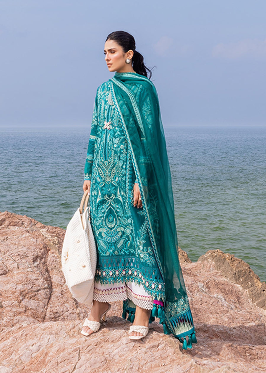 Siraa by Sadaf Fawad Khan Embroidered Lawn Unstitched 3Pc Suit - Elaheh (A)