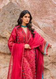 Siraa by Sadaf Fawad Khan Embroidered Lawn Unstitched 3Pc Suit - Elaheh (B)