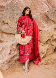 Siraa by Sadaf Fawad Khan Embroidered Lawn Unstitched 3Pc Suit - Elaheh (B)