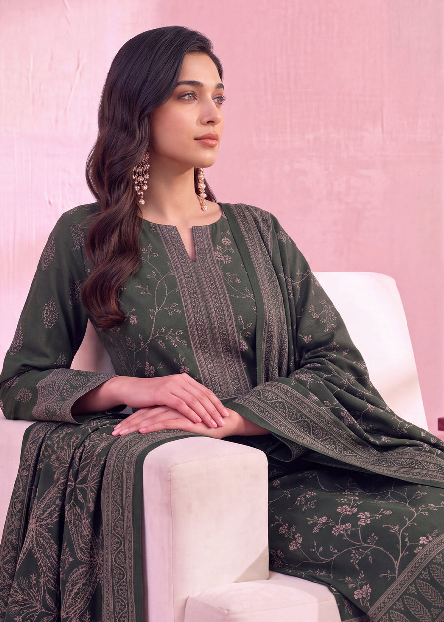 Zeenia Marina Digital Printed Dhanak Marina Unstitched 3Pc Suit JS-11 Elara