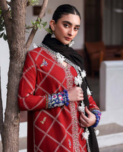 Republic Womenswear Amaris Unstitched Khaddar 3Pc Suit D-15 Elara
