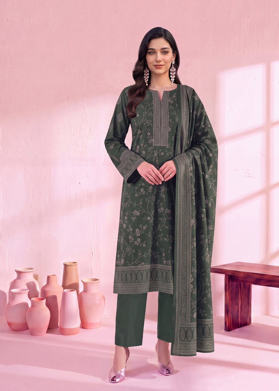Zeenia Marina Digital Printed Dhanak Marina Unstitched 3Pc Suit JS-11 Elara