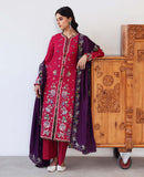 Republic Womenswear Amaris Unstitched Khaddar 3Pc Suit D-08 Elaria